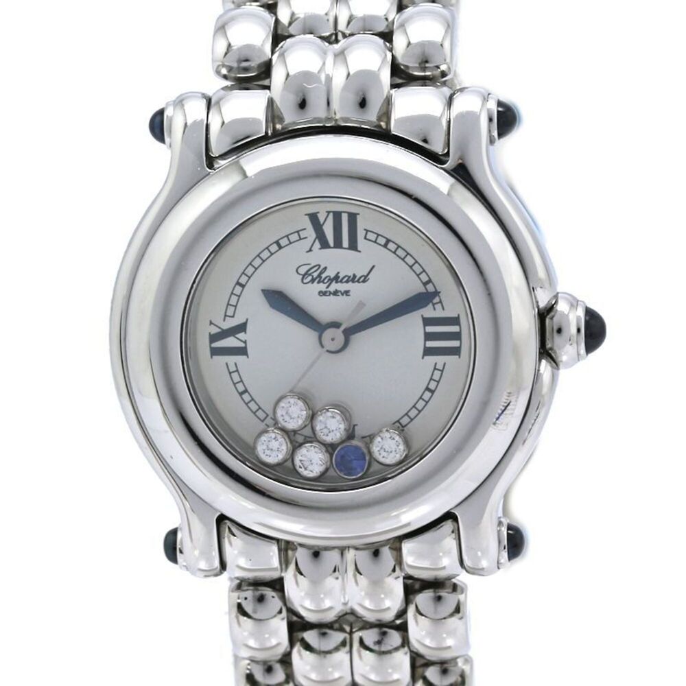 Chopard Happy Sport Diamond Sapphire 27 8250-23 Women's Watch Stainless Steel...